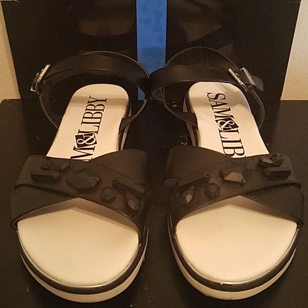 Black and White Sandals